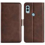 For Kyocera Android One S9 Dual-side Magnetic Buckle Leather Phone Case(Brown)