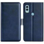 For Kyocera Android One S9 Dual-side Magnetic Buckle Leather Phone Case(Dark Blue)