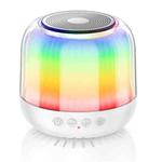 JY12 Full-screen RGB LED Breather Light Wireless Bluetooth Speaker(White)