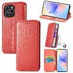 For Honor 60 SE Blooming Mandala Embossed Magnetic Leather Phone Case(Red)