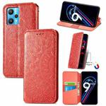 For OPPO Realme 9 Pro+ 5G Blooming Mandala Embossed Magnetic Leather Phone Case(Red)
