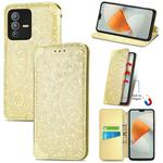 For vivo S12 Pro Blooming Mandala Embossed Magnetic Leather Phone Case(Yellow)