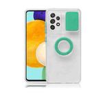 For Samsung Galaxy A13 5G Sliding Camshield TPU Phone Case with Ring Holder(Green)
