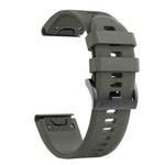 For Garmin Fenix 5S plus 20mm Silicone Watch Band(Amygreen)