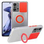 For Xiaomi Mi 11T / 11T Pro Sliding Camshield TPU Phone Case with Ring Holder(Red)