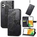 For Samsung Galaxy A13 4G Butterfly Love Flower Embossed Leather Phone Case(Black)