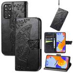 For Xiaomi Redmi Note 11 Pro Global Butterfly Love Flower Embossed Leather Phone Case(Black)