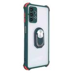 For Samsung Galaxy A32 5G / M32 5G ENKAY TPU + Frosted PC Phone Case with Holder(Dark Green)