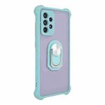 For Samsung Galaxy A52 4G/5G / A52s 5G ENKAY TPU + Frosted PC Phone Case with Holder(Light Green)