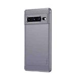 For Google pixel 7 Pro 5G MOFI Gentleness Series Brushed Texture Carbon Fiber TPU Phone Case(Gray)