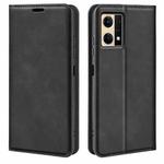 For OPPO Reno7 4G / F21 Pro 4G Retro-skin Magnetic Suction Leather Phone Case(Black)