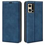 For OPPO Reno7 4G / F21 Pro 4G Retro-skin Magnetic Suction Leather Phone Case(Dark Blue)