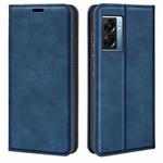 For OPPO A57 5G Retro-skin Magnetic Suction Leather Phone Case(Dark Blue)