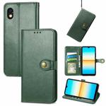 For Sony Xperia Ace III Retro Solid Color Buckle Leather Phone Case(Green)