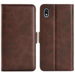For Sony Xperia Ace III Dual-side Magnetic Buckle Leather Phone Case(Brown)