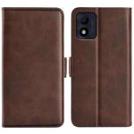 For Alcatel 1B 2022 Dual-side Magnetic Buckle Horizontal Flip Leather Phone Case(Brown)