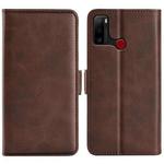 For Ulefone note 10 Dual-side Magnetic Buckle Leather Phone Case(Brown)