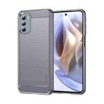 For Motorola Moto G31/G41 MOFI Gentleness Series Brushed Texture Carbon Fiber TPU Phone Case(Gray)