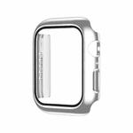 Electroplating Monochrome PC+Tempered Film Watch Case For Apple Watch Series 6/5/4/SE 40mm(Silver)