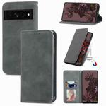 For Google Pixel 7 Pro 5G Retro Skin Feel Magnetic Leather Phone Case(Grey)