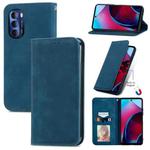 For Motorola Moto G Stylus 5G 2022 Retro Skin Feel Magnetic Leather Phone Case(Blue)