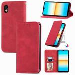 For Sony Xperia Ace III Retro Skin Feel Magnetic Leather Phone Case(Red)