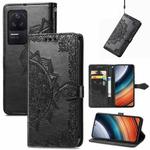 For Xiaomi Redmi K40S Mandala Flower Embossed Leather Phone Case(Black)
