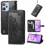 For OPPO Realme C31 Mandala Flower Embossed Leather Phone Case(Black)