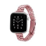 Half-Round Three-Bead Metal Watch Band For Apple Watch Ultra 49mm / Series 8&7 45mm / SE 2&6&SE&5&4 44mm / 3&2&1 42mm(Pink)