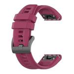 For Garmin Instinct 22mm Silicone Solid Color Watch Band(Burgundy)