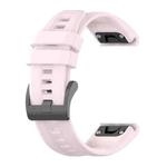 For Garmin Fenix 5 Plus 22mm Silicone Solid Color Watch Band(Cherry Pink)