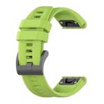 For Garmin Fenix 3 26mm Silicone Sport Pure Color Watch Band(Lime Green)
