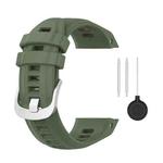 For Garmin instinct 2S 20mm Silicone Solid Color Watch Band(Dark Green)