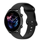 For Xiaomi Mi Watch sport 22mm Solid Color Silicone Watch Band(Black)