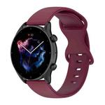 For Xiaomi Haylou RT LS05S 22mm Solid Color Silicone Watch Band(Burgundy)