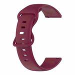 For Huawei Watch GT 42mm 22mm Solid Color Silicone Watch Band(Burgundy)