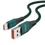 ENKAY 66W USB to USB-C / Type-C Full Protocol 6A Fast Charging Data Cable, Length:1m(Green)