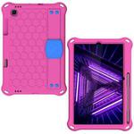 For Lenovo X306 / X606 / K10 Honeycomb EVA + PC Shockproof Tablet Case with Strap(Rose Red+Blue)