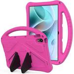 For Motorola Moto Tab G70 EVA Shockproof Tablet Case with Holder(Rose Red)