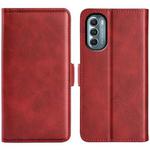 For Motorola Moto G 5G 2022 Dual-side Magnetic Buckle Leather Phone Case(Red)