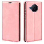 For Nokia X100 Retro-skin Magnetic Suction Leather Phone Case(Pink)