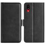 For Sharp Aquos Simple Sumaho 6 Dual-side Magnetic Buckle Leather Phone Case(Black)