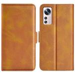 For Xiaomi 12 Lite Dual-side Magnetic Buckle Leather Phone Case(Yellow)