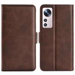 For Xiaomi 12 Lite Dual-side Magnetic Buckle Leather Phone Case(Brown)