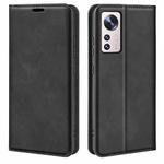 For Xiaomi 12 Lite Retro-skin Magnetic Suction Leather Phone Case(Black)