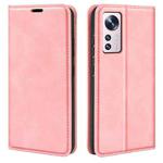 For Xiaomi 12 Lite Retro-skin Magnetic Suction Leather Phone Case(Pink)