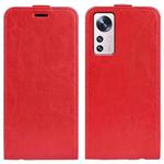 For Xiaomi 12 Lite R64 Texture Vertical Flip Leather Phone Case(Red)