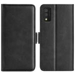 For  TCL 30T Dual-side Magnetic Buckle Leather Phone Case(Black)