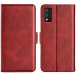 For  TCL 30T Dual-side Magnetic Buckle Leather Phone Case(Red)