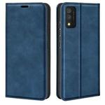 For TCL 30T Retro-skin  Magnetic Suction Leather Phone Case(Dark Blue)